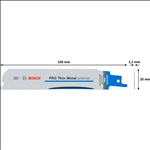 Bosch PRO Thin Metal precise S937EAF Blatt, 1,1 x 25 x 150 mm, 5-tlg. #2608658988