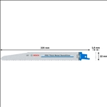 Bosch PRO Thick Metal Demolition S1130CF Blatt, 1,6 x 22 x 225 mm, 100-tlg. #2608659003