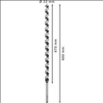 Bosch PRO Wood Holzschlangenbohrer, 22 x 470 x 600 mm #2608585722