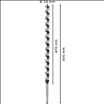 Bosch PRO Wood Holzschlangenbohrer, 24 x 470 x 600 mm #2608585723