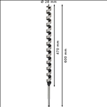 Bosch PRO Wood Holzschlangenbohrer, 28 x 470 x 600 mm #2608585725