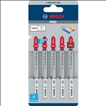 Bosch PRO Plastics PVC clean T102H Stichsägeblatt, 100 mm, 5-tlg. #2608667446