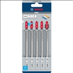 Bosch PRO Plastics PVC clean T302H Stichsägeblatt, 132 mm, 5-tlg. #2608667448