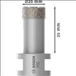 Bosch PRO Ceramic Trockenbohrkrone, 20 x 35 x 14 mm #2608587115
