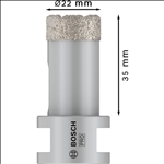 Bosch PRO Ceramic Trockenbohrkrone, 22 x 35 x 14 mm #2608587116
