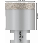 Bosch PRO Ceramic Trockenbohrkrone, 45 x 35 x 14 mm #2608587124