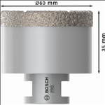 Bosch PRO Ceramic Trockenbohrkrone, 60 x 35 x 14 mm #2608587128