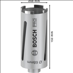 Bosch PRO Trockenbohrkrone, 68 x 150 mm, G 1/2 Zoll #2608587322