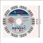 Bosch PRO Multi Material Diamanttrennscheibe, 125 x 22,23 mm #2608602642