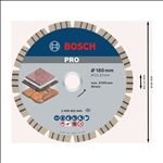 Bosch PRO Stone Diamanttrennscheibe, 180 x 22,23 mm #2608602644