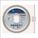 Bosch PRO Ceramic X-Lock Diamanttrennscheibe, 125 x 22,23 mm, 22,23 mm #2608615132