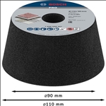 Bosch PRO Stone Konischer Schleiftopf, 90 x 110 x 55 mm, K54 #1608600241
