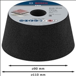 Bosch PRO Stone Konischer Schleiftopf, 90 x 110 x 55 mm, K30 #1608600240