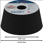 Bosch PRO Stone Konischer Schleiftopf, 90 x 110 x 55 mm, K24 #1608600239