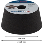 Bosch PRO Metal Konischer Schleiftopf, 90 x 110 x 55 mm, K60 #1608600234