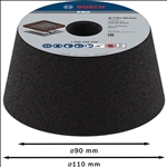 Bosch PRO Metal Konischer Schleiftopf, 90 x 110 x 55 mm, K36 #1608600233