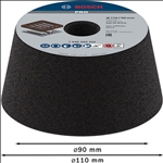 Bosch PRO Metal Konischer Schleiftopf, 90 x 110 x 55 mm, K24 #1608600232
