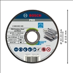 Bosch PRO Stainless Steel and Metal Trennscheibe, 115 x 1 x 22,23 mm #2608603169