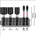 Bosch PRO Impact Set mit Steckschlüsseln, PH2x50, PZ2x50, NS8x50, NS10x50, NS13x50 mm #2608522350