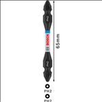 Bosch PRO Impact Schrauberbit mit Doppelklingen u. Pick and Click-Einsätzen, PH2, 65mm #2608522526