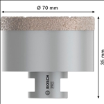 Bosch PRO Ceramic Trockenbohrkrone, 70 x 35 x 14 mm #2608587132