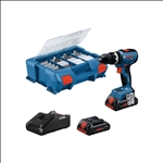 Bosch Akku-Schlagbohrschauber GSB 18V-65, 2 x Akku GBA 18V 4.0Ah, L-Case Pick & Click #06019N3307