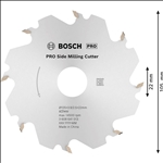 Bosch PRO Scheibenfräser, 105 x 22 x 4 mm, 8 Zähne #3608641013