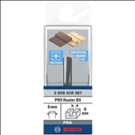 Bosch PRO Nutfräser, zweischneidig, Ø 8 x L 19,6, Schaft 8 mm #2608628381