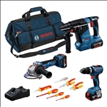 Bosch Werkzeug-Set: GSB 18V-65 + GWS 18V-11 + GBH 18V-24 C + 3x GBA 5.0Ah , 3-tlg. #0615A5007H