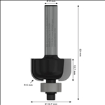 Bosch PRO Hohlkehlfräser, R 6, Schaft 8 mm #2608628362