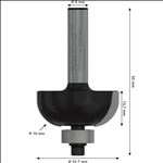 Bosch PRO Hohlkehlfräser, R 10, Schaft 8 mm #2608628364