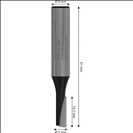 Bosch PRO Nutfräser, einschneidig, Ø 5 x L 12,7, Schaft 8 mm #2608628378