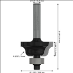 Bosch "PRO Profilfräser klassisch, R 1/32"", Schaft 1/4""" #2608628419