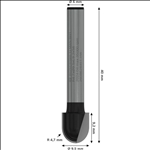 Bosch PRO Hohlkehlfräser, R 4,7, Schaft 6 mm #2608628451