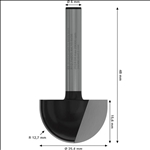 Bosch PRO Hohlkehlfräser, R 12,7, Schaft 6 mm #2608628453