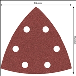 Bosch PRO F460 Schleifblatt, 93 x 93 mm; G120, 5-tlg. #2608621687