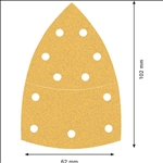 Bosch EXPERT C470 Schleifblatt, 102x62/93mm, K80, 11 Löcher, 50-tlg. #2608901648