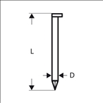 Bosch D-Kopf Streifennagel SN34DK 50, 2,8 mm, 50 mm, blank, glatt, 3000er-Pack #2608200000