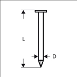 Bosch Rundkopf-Streifennagel SN21RK 90 3,1 mm, 90 mm, blank, glatt, 2500er-Pack #2608200031