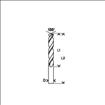 Bosch Metallbohrer HSS-Co, DIN 338, 1 x 12 x 34 mm, 1er-Pack #2608585838