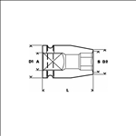 Bosch Steckschlüsseleinsatz, SW 15 mm, L 34 mm, 22 mm, 22,9 mm #1608552008