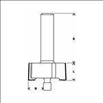 Bosch Falzfräser, 6 mm, D1 25,4 mm, L 12,4 mm, G 54 mm #2608628449