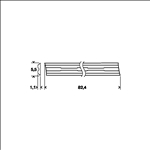 Bosch Hobelmesser, 82 mm, gerade, Carbide, 40°, 2 Stk. #2607000096