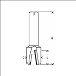 Bosch Scharniernutfräser, 8 mm, D1 12,7 mm, L 12,7 mm, G 50,8 mm #2608628399