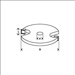 Bosch Scheibennutfräser, 8 mm, D1 32 mm, L 4 mm, G 51 mm #2608628402