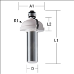 Makita Halbhohlkehlfräser mit Anlauflager Ø 19 mm #D-48608
