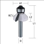 Makita Fasen-/ Profilfräser mit Anlauflager, Ø 31,8 mm #D-48686