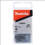 Makita Kreuzschlitzbits PH3, 25 mm, 1/4" #P-06074