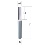 Makita Nutfräser 42 mm, Ø 3 mm #P-78689