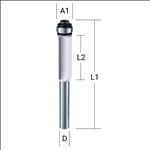 Makita Bündigfräser mit Anlauflager schaftseitig, Ø 16 mm #P-79049